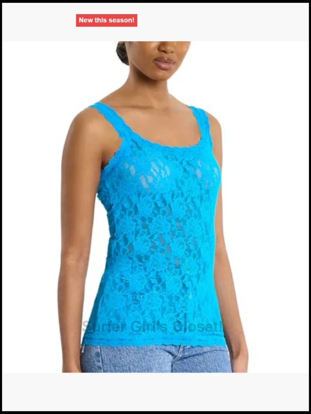 Unlined Stretch Lace Pull On Camisole with Wide Straps